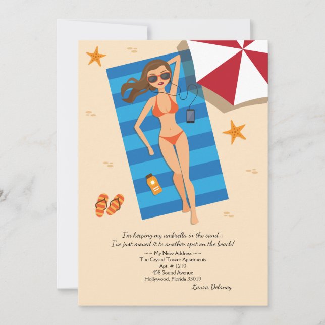 Bask In The Sun Moving Announcement (Front)