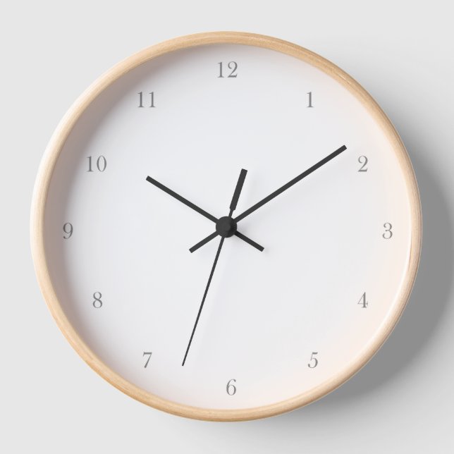 Baskerville Old Face Minimalist Classic Simple Clock (Front)