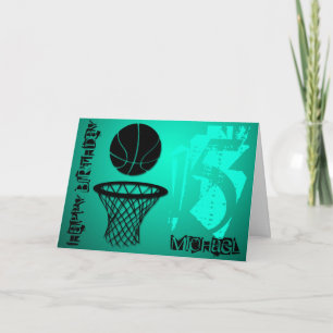 Basket 15th Birthday personalized Greeting card