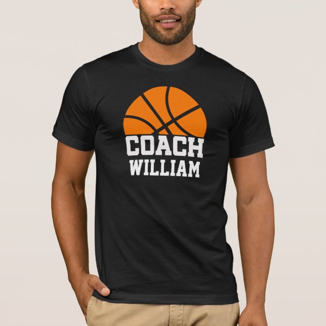 Basket Ball Coach Name Funny T-Shirt (Front)