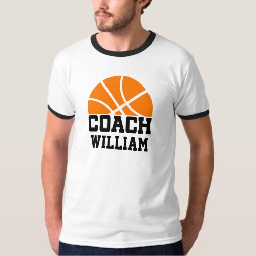 Basket Ball Coach Name Funny T_Shirt