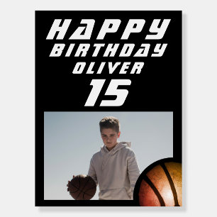 Basket Basketball Ball Boy Photo Happy Birthday  Foam Board