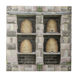 Basket Bee Hive Apiculture Vintage Ceramic Tile