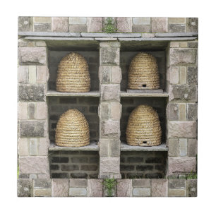 Basket Bee Hive Apiculture Vintage Ceramic Tile