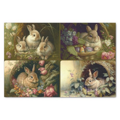 Basket Bunnies Tissue Paper