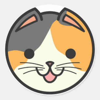 Basket Cats Calico Cat Sticker