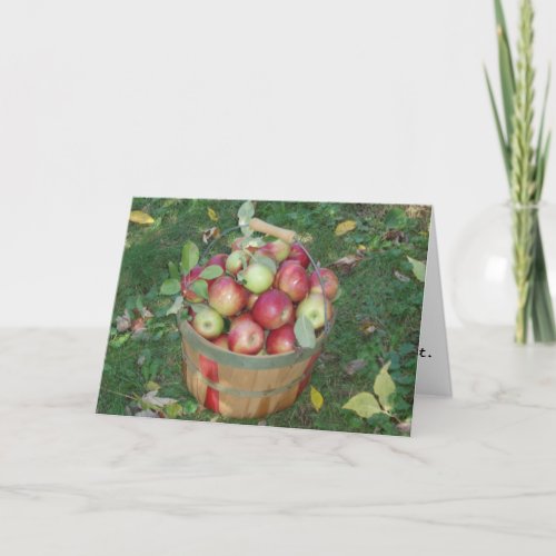 Basket Full of Apples Congratulatory Card