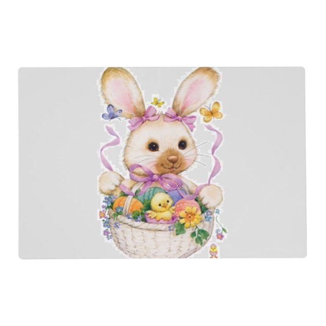 Basket Full of Bunny Placemat (Front)