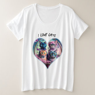 Basket full of kitty love plus size T-Shirt