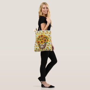 Basket Full Of Sunflowers Tote Bag