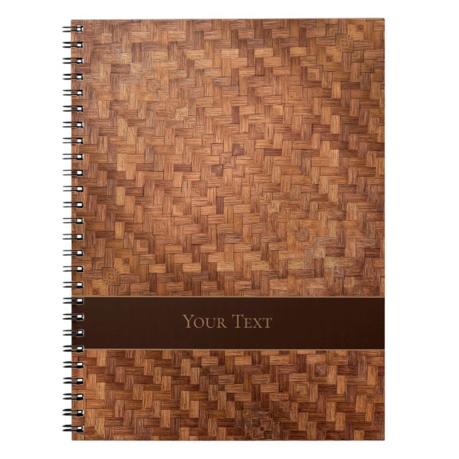 Basket-Look Notebook with your Text (Front)