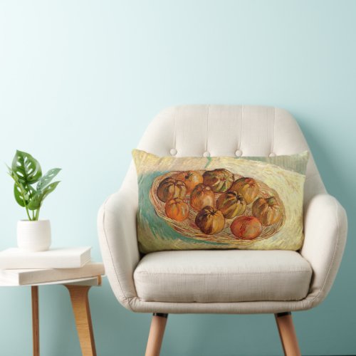 Basket of Apples still Life by Vincent van Gogh Lumbar Pillow