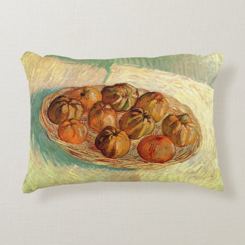 Basket of Apples to Pissarro by Vincent van Gogh Accent Pillow