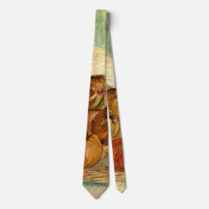 Basket of Apples to Pissarro by Vincent van Gogh Neck Tie