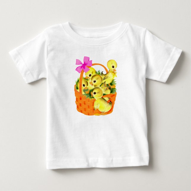 Basket of Baby Chicks Baby T-Shirt (Front)