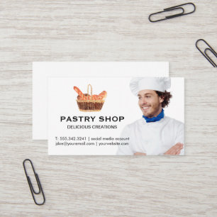Basket of Baguettes Chef Business Card