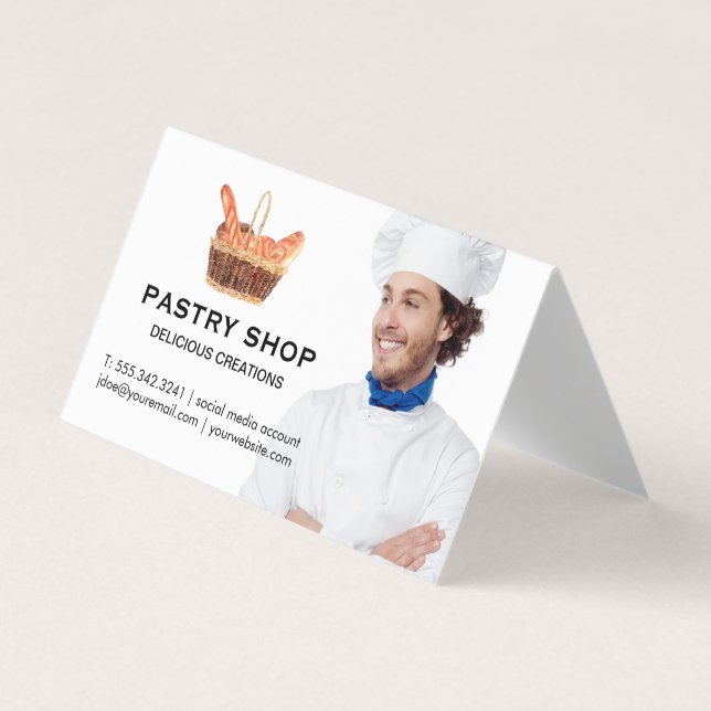 Basket of Baguettes | Chef Business Card (Front)