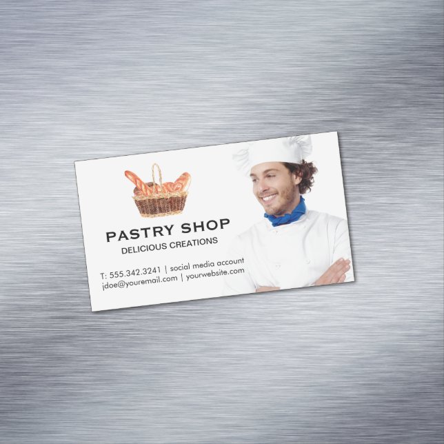 Basket of Baguettes | Chef Business Card Magnet (In Situ)