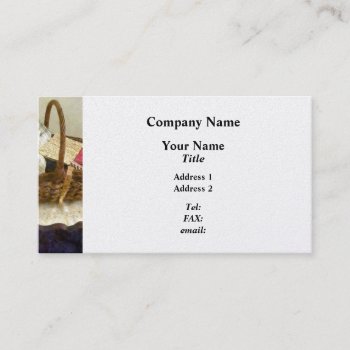 Basket Of Cloth And Measuring Tape - Platinum Business Card by SusanSavad at Zazzle