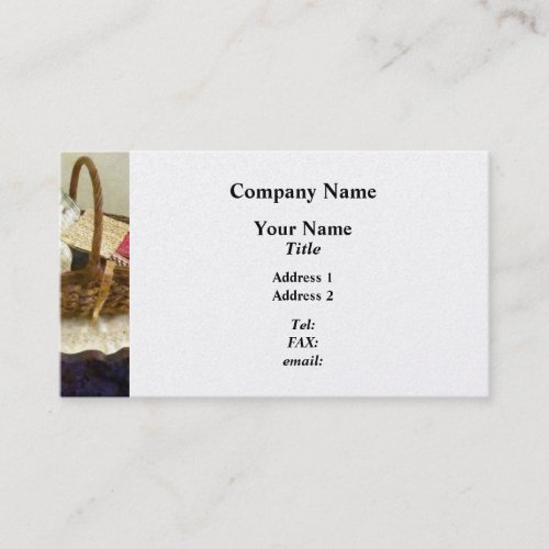 Basket Of Cloth and Measuring Tape _ Platinum Business Card