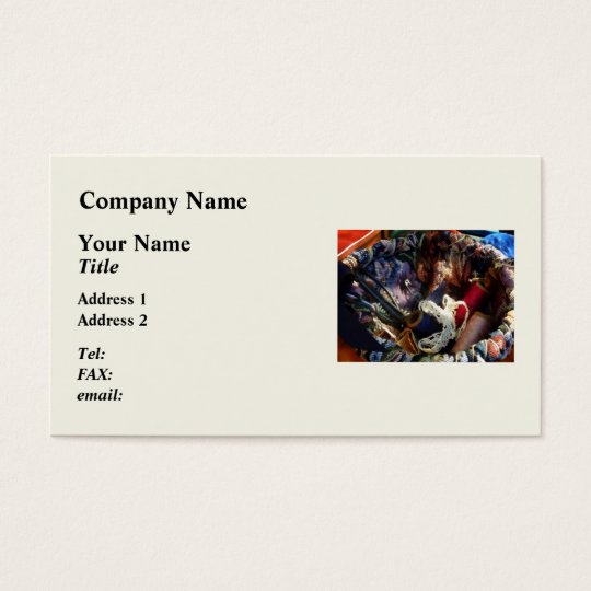 Basket of Crocheting and Thread Business Card