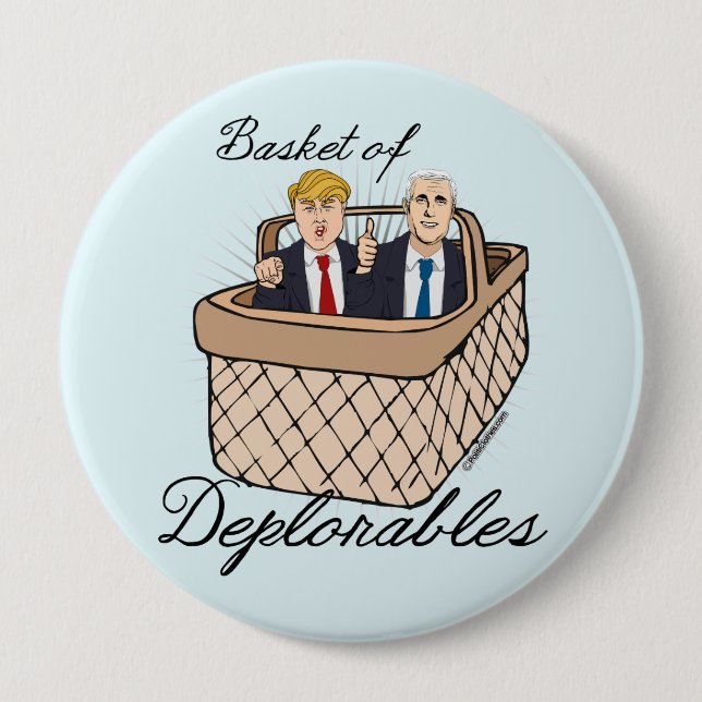 Basket of Deplorables - Trump Pence Pinback Button (Front)