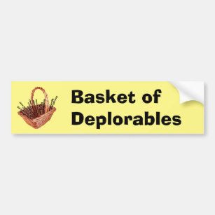 Basket of Deplorables Words Bumper Sticker