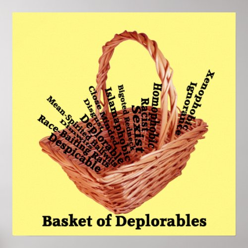Basket of Deplorables Words Value Poster Paper