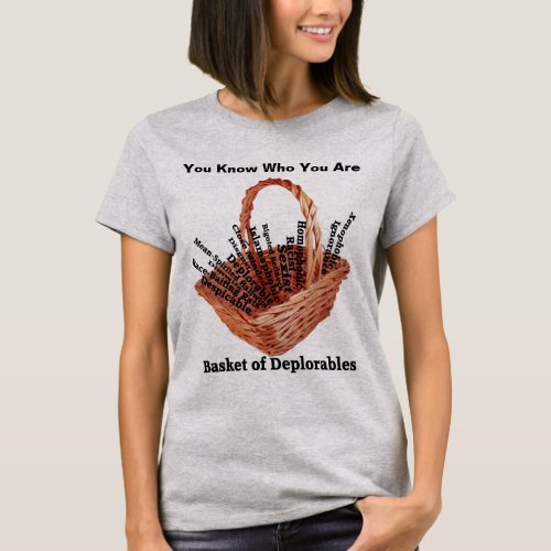 Basket of Deplorables Words Womens Basic T_Shirt