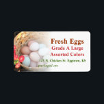 Basket of Eggs Label<br><div class="desc">Label your home-grown henberries with this lovely basket of natural easter eggs label! Customize with your own text using the template, or click "Customize it" to modify the design further. Great for labeling farm fresh eggs or meat! Features a photo of a basket of eggs including blue, brown, and white...</div>
