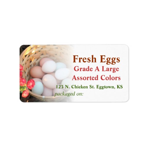 Basket of Eggs Label