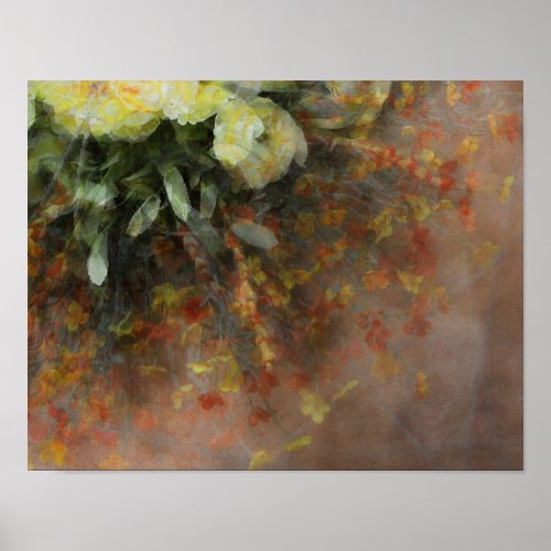 Basket of Flowers Art Photograph Poster