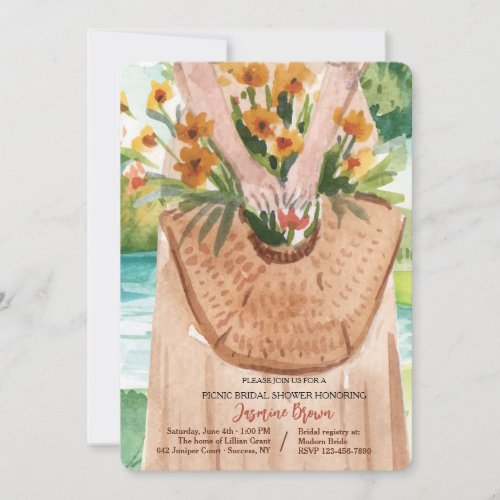 Basket of Flowers Invitation