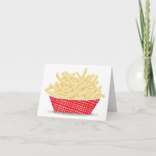 Basket Of French Fries Food Note Cards
