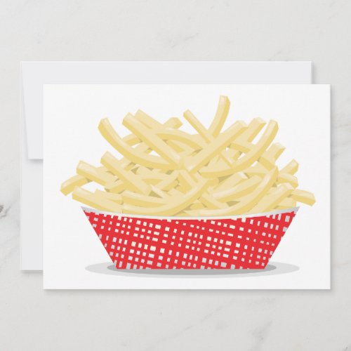 Basket Of French Fries Invitations