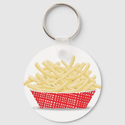 Basket Of French Fries Keychain