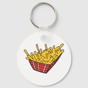 basket of french fries keychain