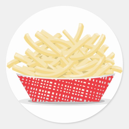 Basket Of French Fries Stickers