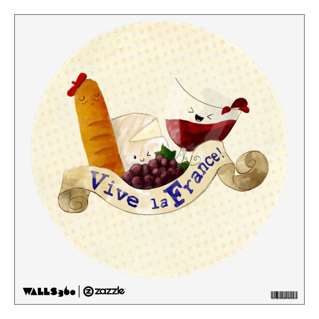 Basket of French Treats Wall Decal (Front)