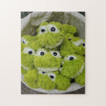 Basket of Frogs Puzzle, 11" x 14", 252 pieces
