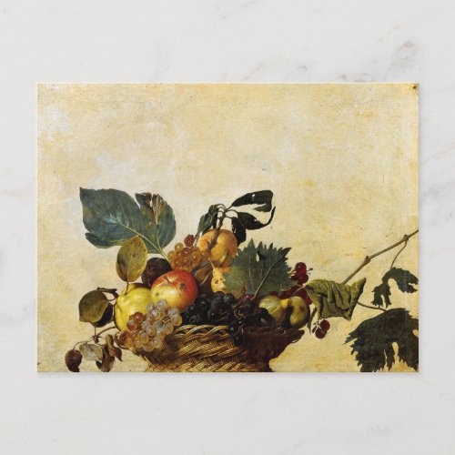 Basket of Fruit by Caravaggio Postcard