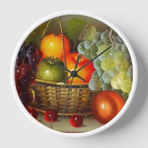 BASKET OF FRUIT CLOCK