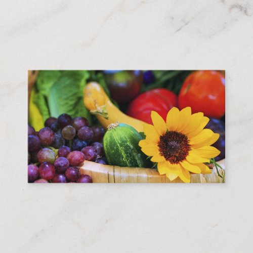 Basket of Garden's Harvest Business Cards