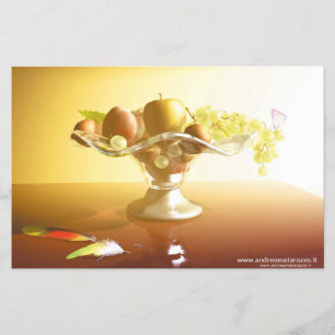 Basket of glass with fruits and batterfly    flyer