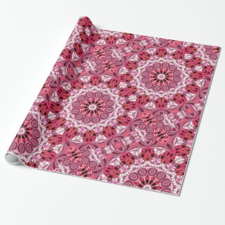 Basket of Jewels, Abstract Ruby Lace Candy Gift Wrap