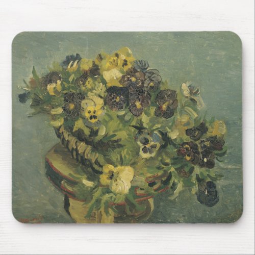 Basket of pansies mouse pad