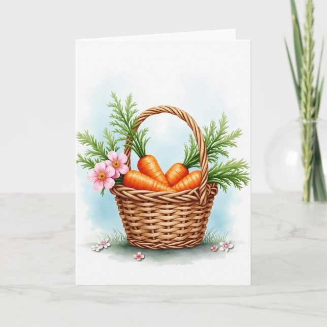 Basket Of Produce Springtime Card (Front)