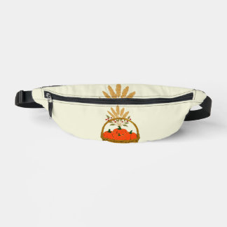🍂 Basket of Pumpkins and Autumn Wheat Fanny Pack