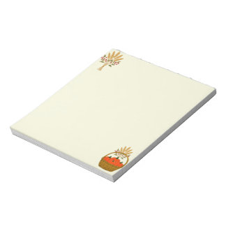 📝Basket of Pumpkins and Autumn Wheat Notepad