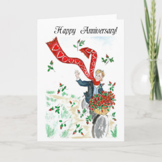 Basket of Roses Anniversary Card